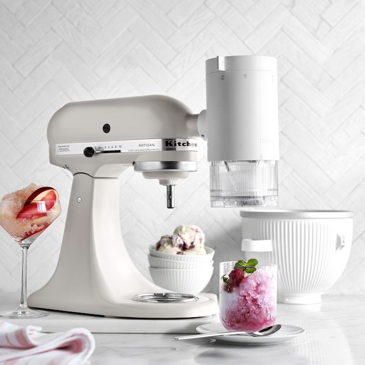 Kitchen Warehouse - NEW IN ✨ Enjoy light and fluffy, snow-like shaved ice  this summer with the KitchenAid Australia and New Zealand Ice Shaver  Attachment - perfect for making cocktails and granitas