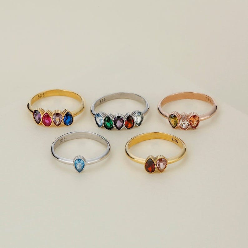 Family Birthstone Rings Family Birthstone Rings