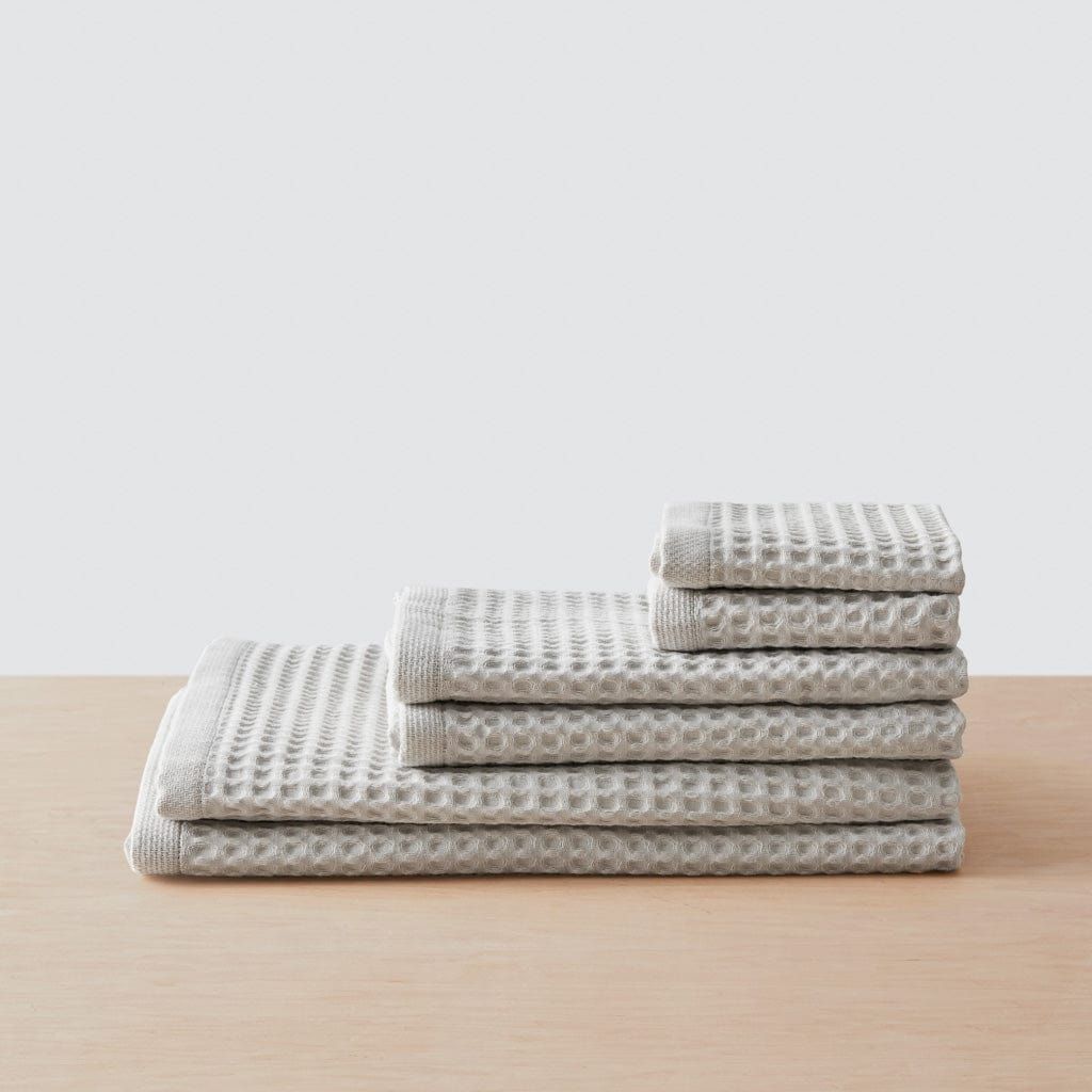 Waffle bath towel online set