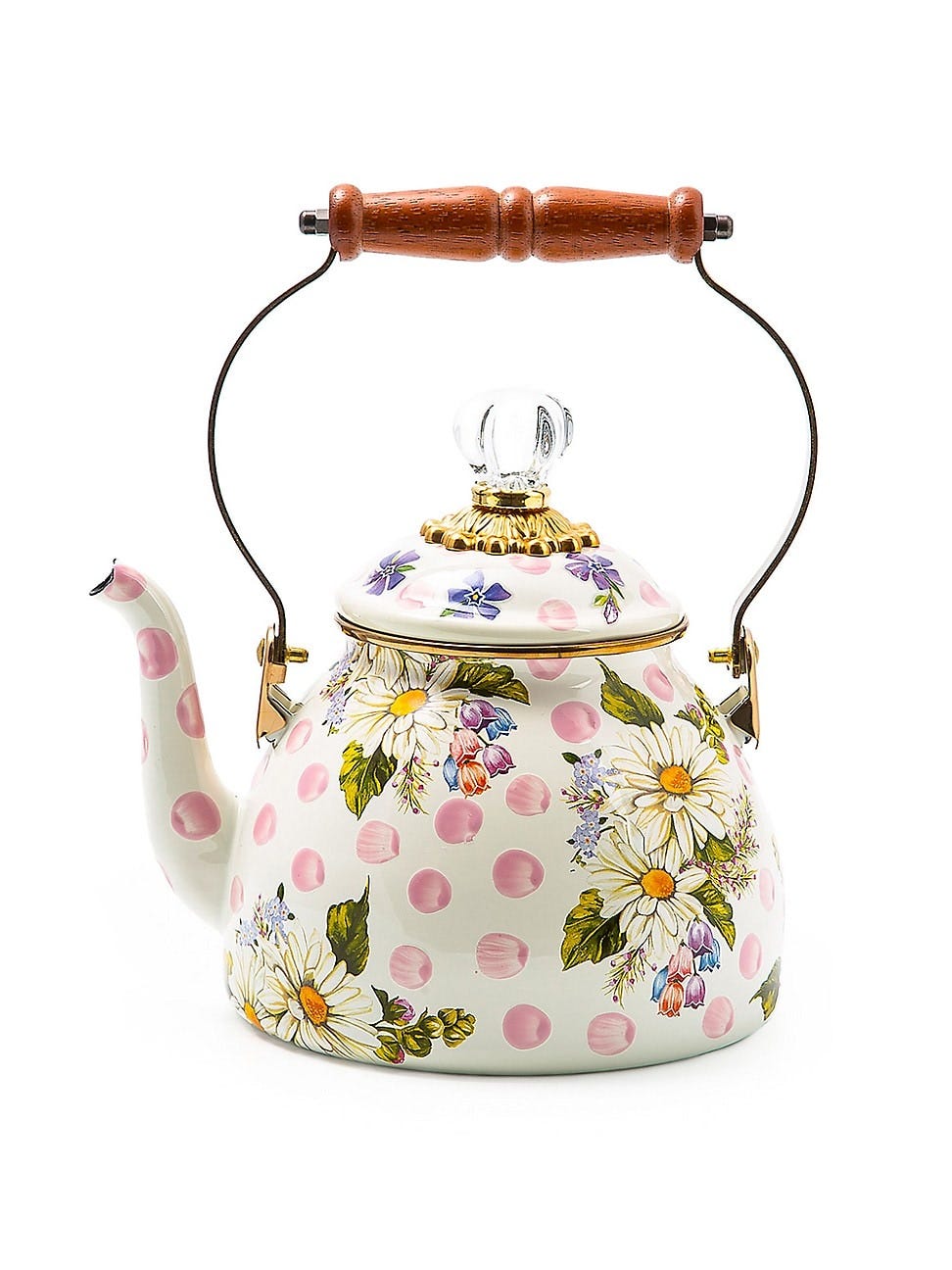 Wildflowers Enamel 2-Quart Tea Kettle