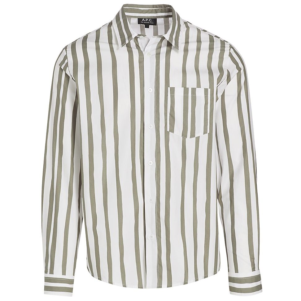 Mathieu Stripe Cotton Twill Shirt
