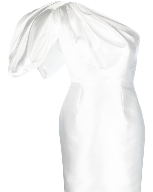 Hayes One-Shoulder Puff-Sleeve Mini Dress