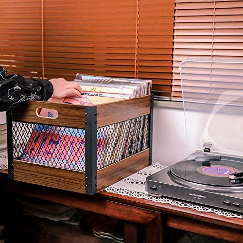 Now Spinning Display Stand for Vinyl Records Retro Tabletop Holder for  Vintage LP Album Sleeves Cds or Dvds Personalized Media Display 