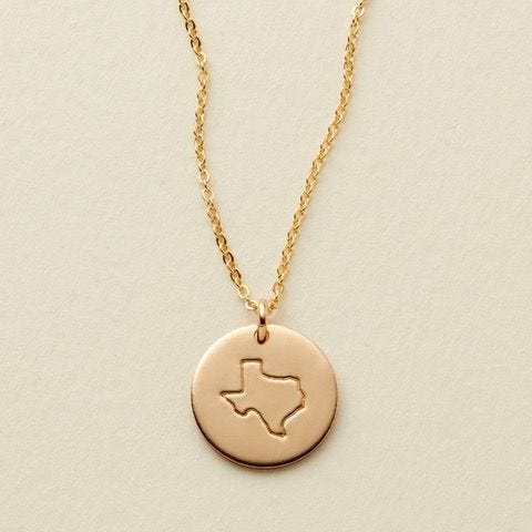 State Disc Necklace