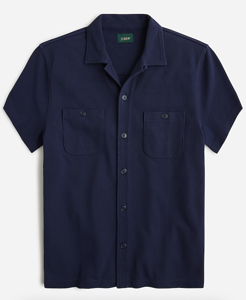 Piqué Camp-Collar Shirt