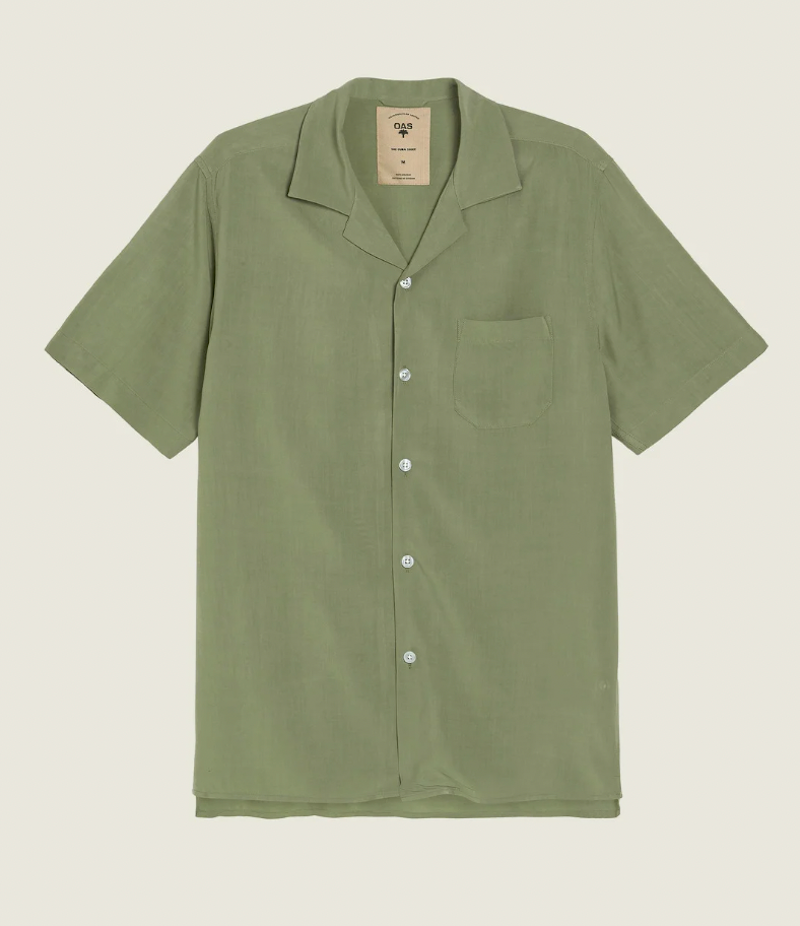 Green Plain Viscose Shirt Green Plain Viscose Shirt