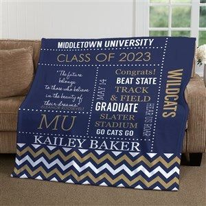 Personalized Graduation Fleece Blanket