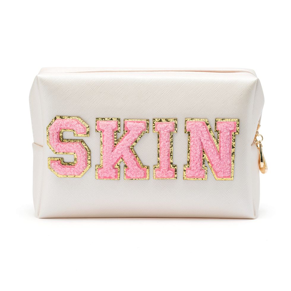 Preppy Patch SKIN Varsity Letter Cosmetic Toiletry Bag