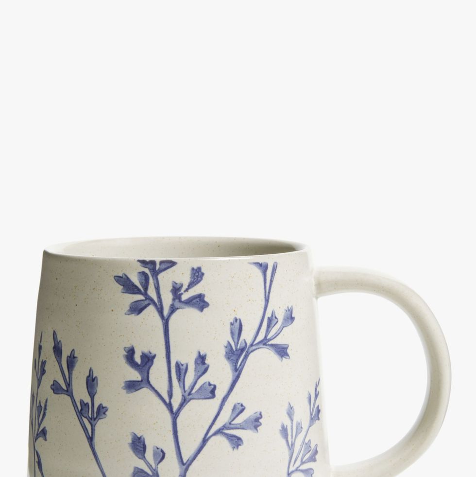 Woodland Floral Glazed Stoneware Mug