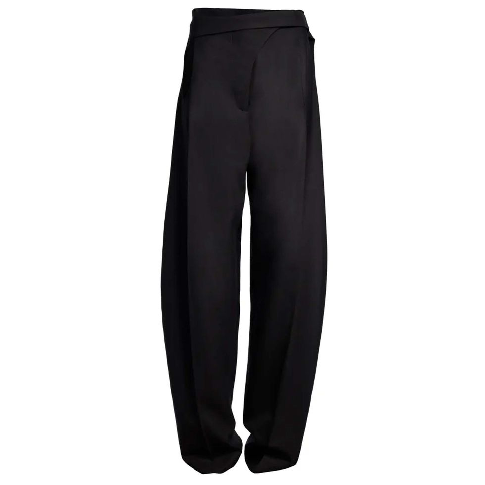 Wool cut-out trousers