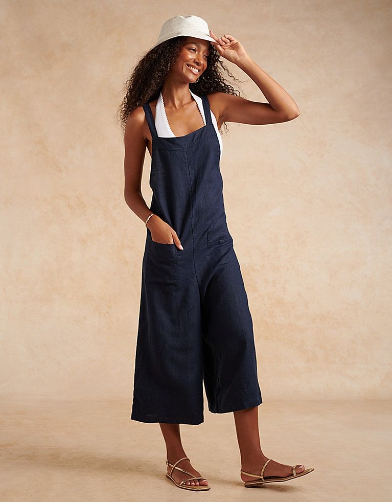 New look linen store dungarees