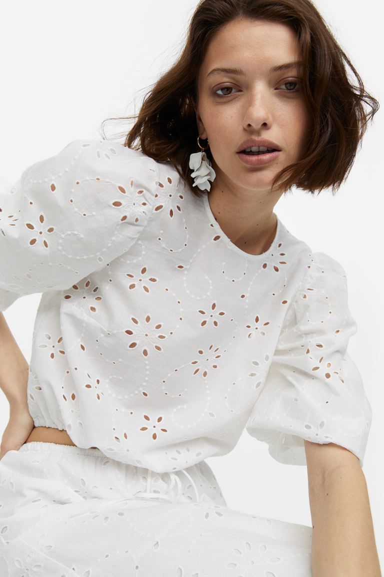 broderie anglaise top - Broderie anglaise blouses for