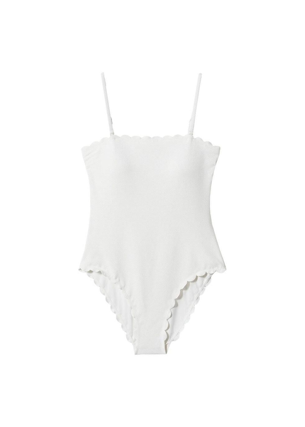 Scallop-textured swimsuit