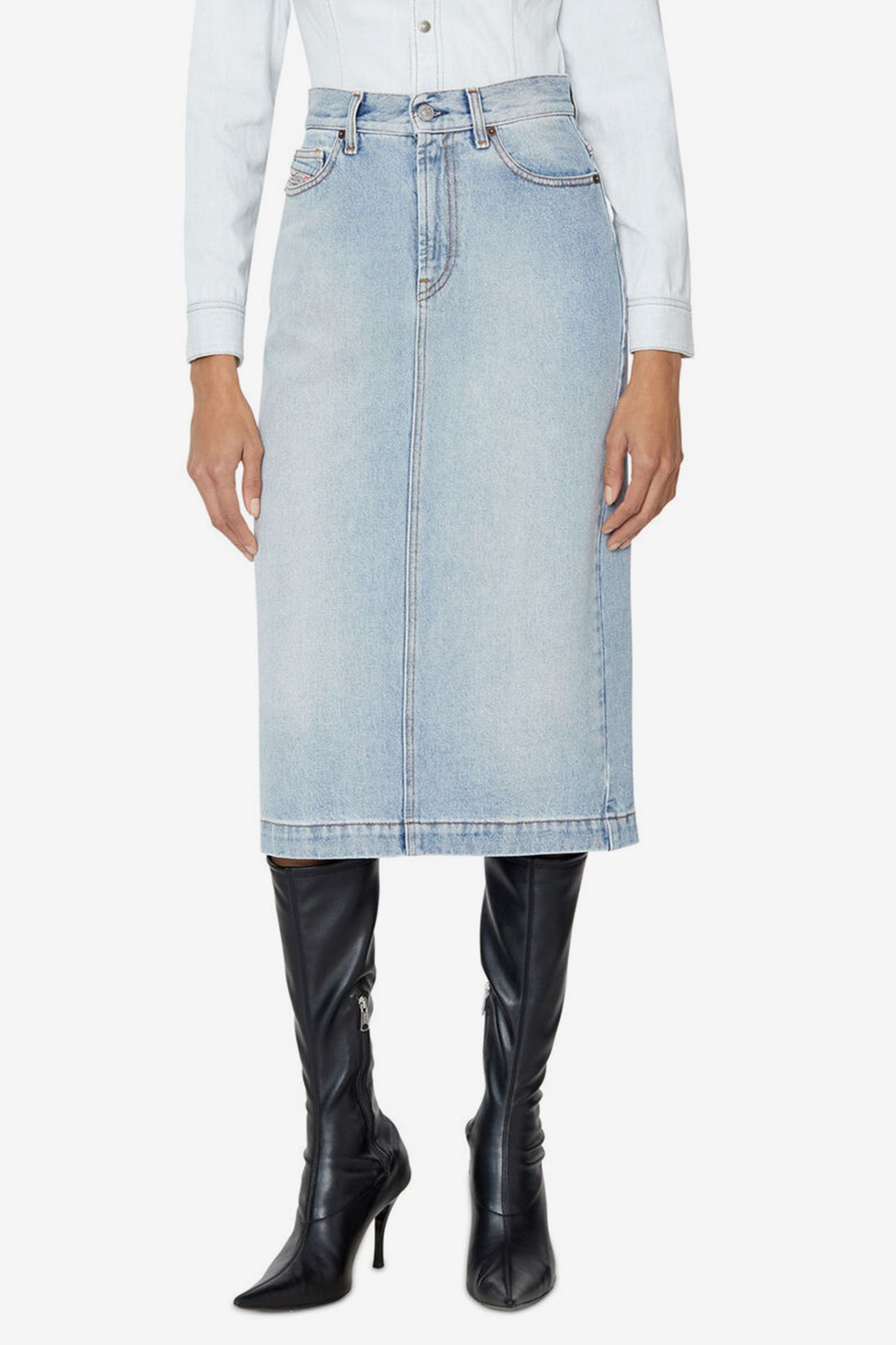 Denim wrap clearance skirt queen