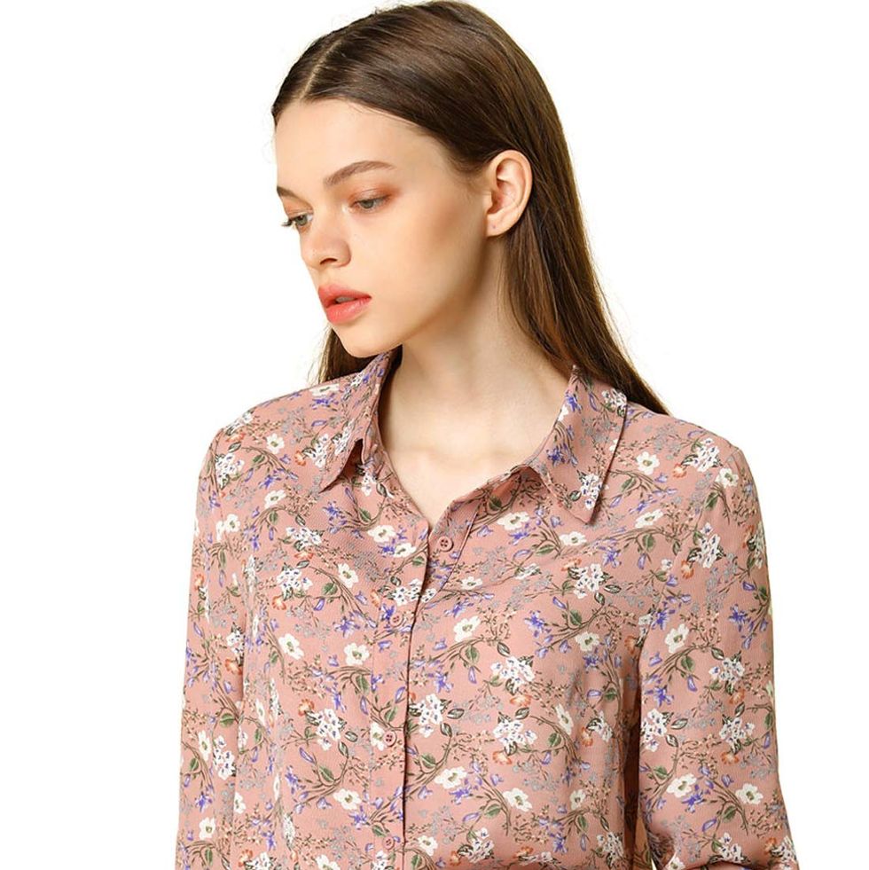  Women's Button Down Floral Shirt
