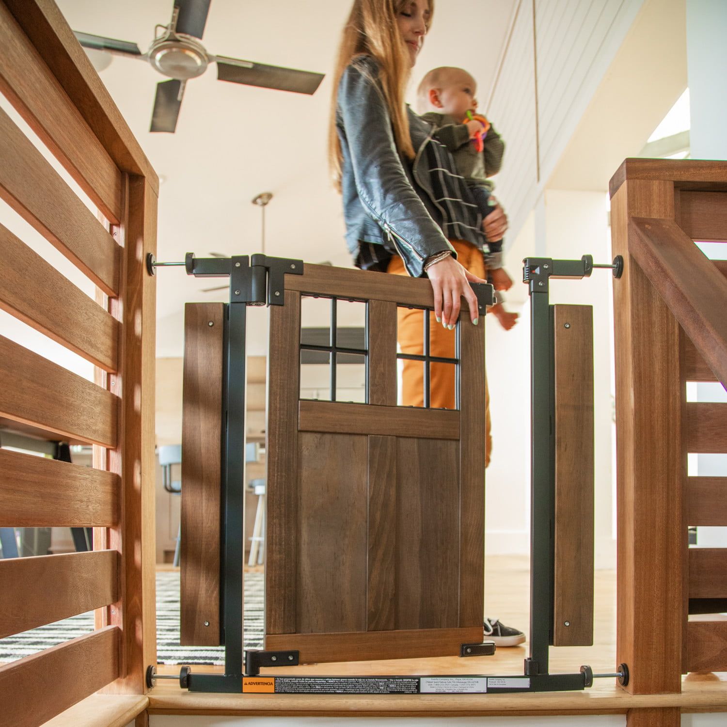 Farmhouse gate for outlet stairs