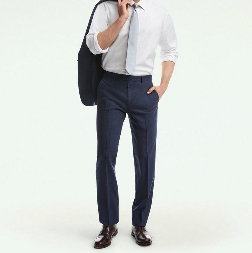 Regent Fit Pinstripe Suit Pants