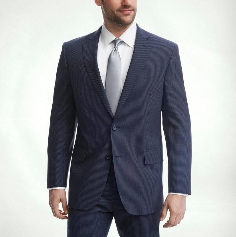 Regent Fit Pinstripe Suit Jacket