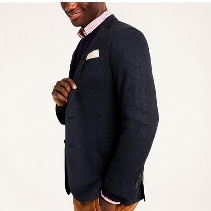 Knit Herringbone Suit Jacket