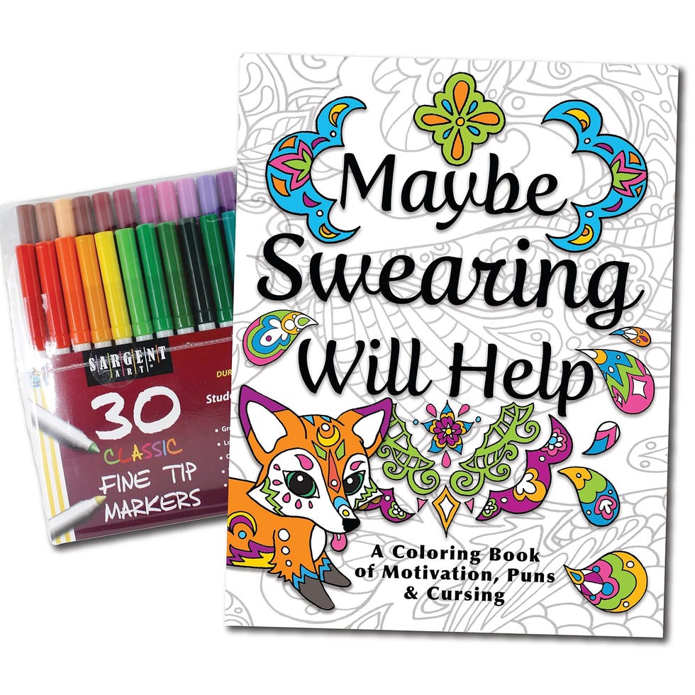 Adult Coloring Book With Markers