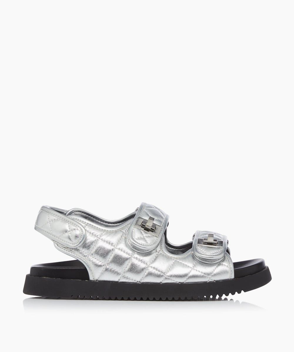 Silver discount chanel sandals