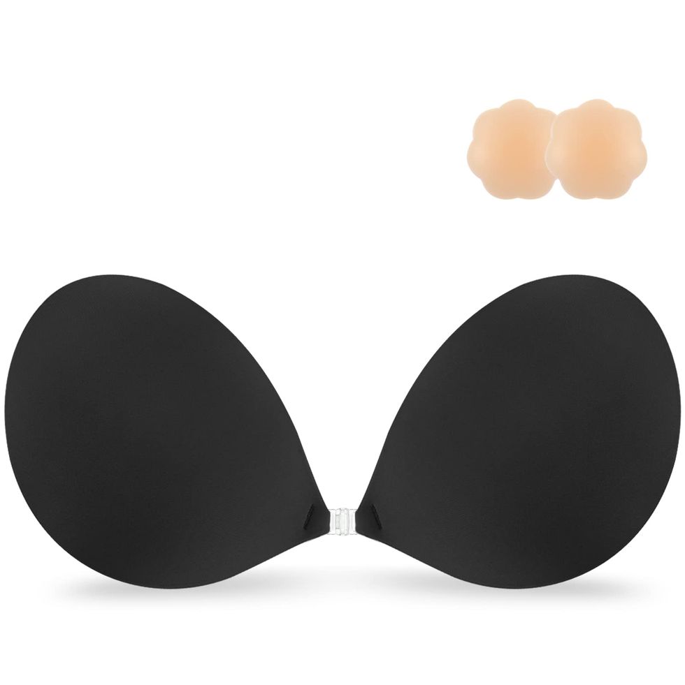 2 Pairs Sticky Bra Strapless Bra for Women,Push up Backless Bra Adhesive  Invisible Bra Nipple Covers for Women, Beige&Black.(D Cup) : :  Clothing, Shoes & Accessories