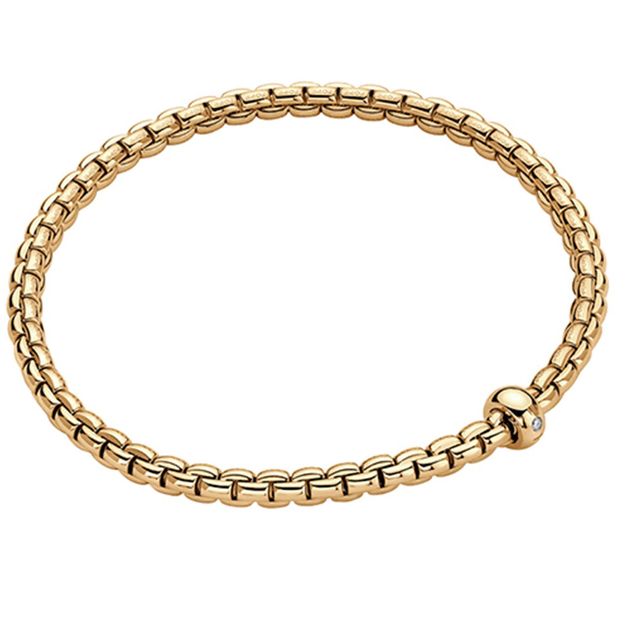 Large Flat Snake Gold Bracelet. 35210091030