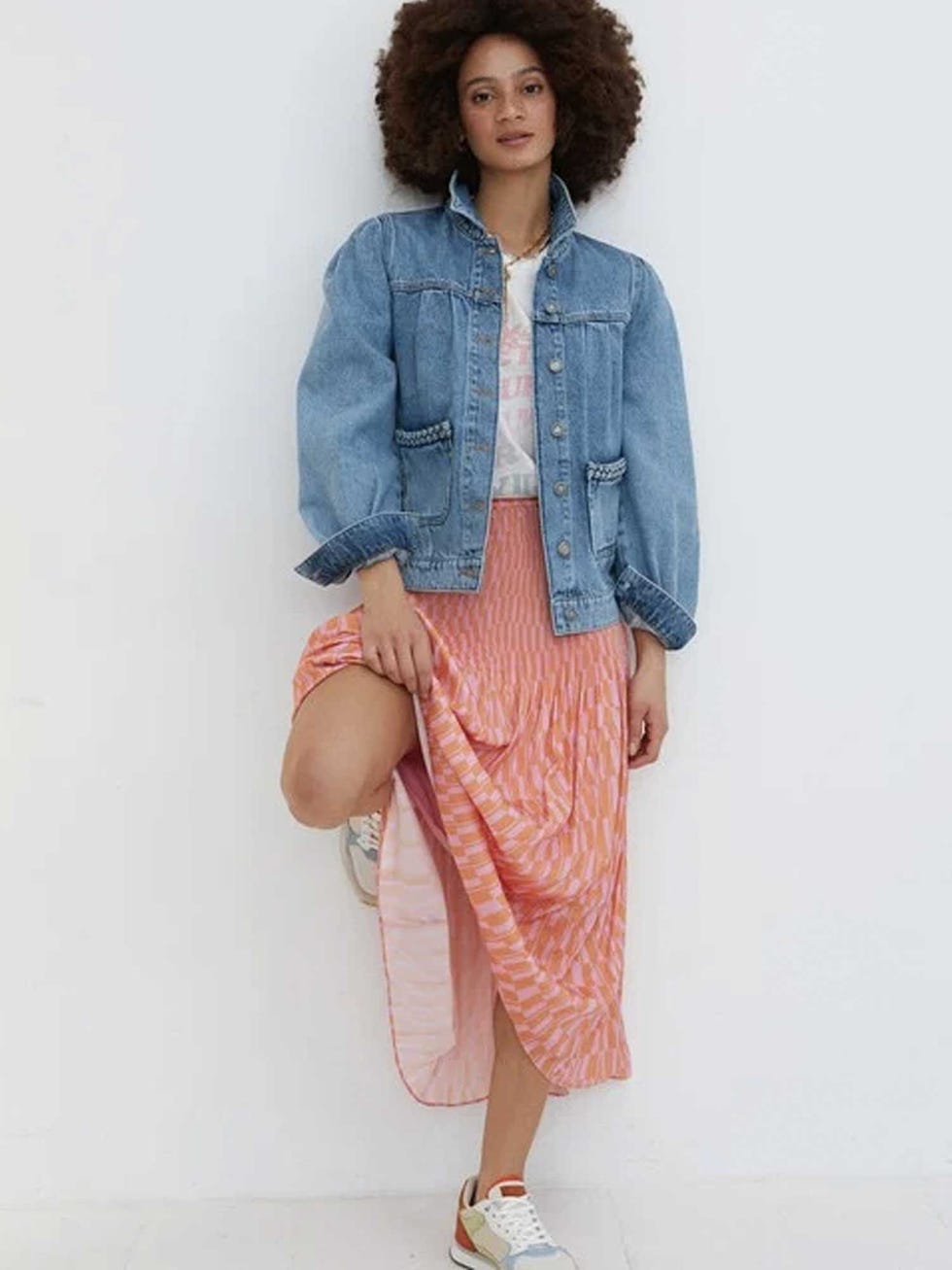 Plait Pocket Blue Cotton Denim Jacket