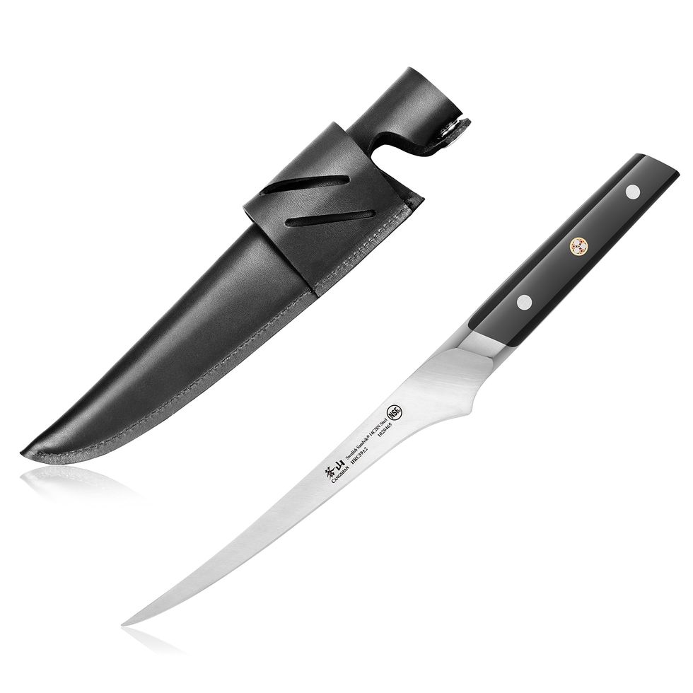TC Series 7-Inch Fillet Knife and Leather Sheath Set
