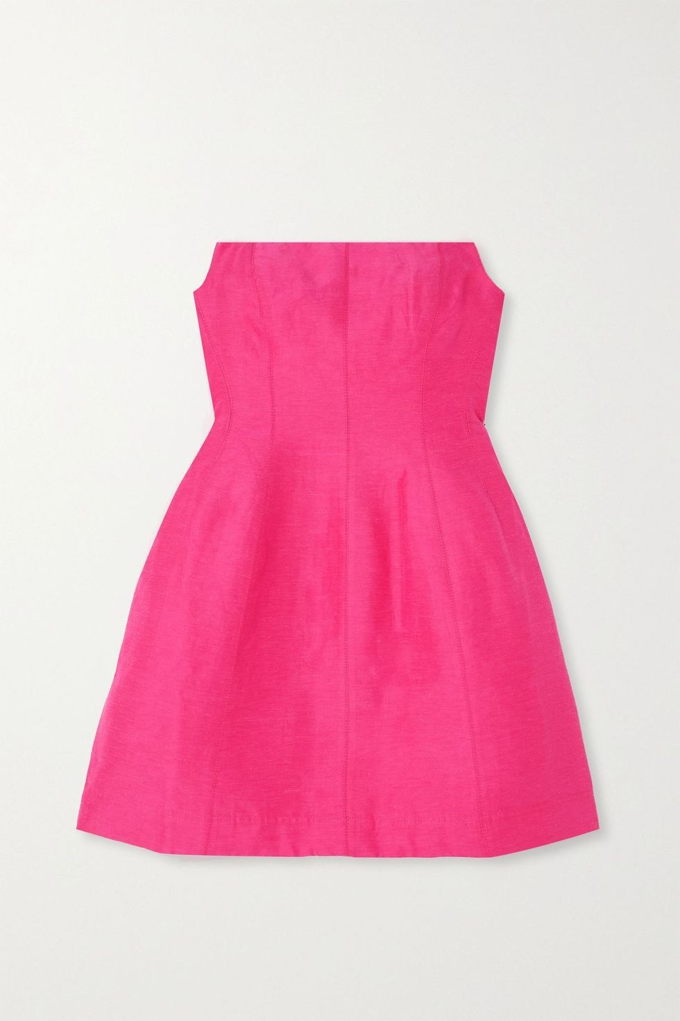 Baret strapless linen-blend mini dress