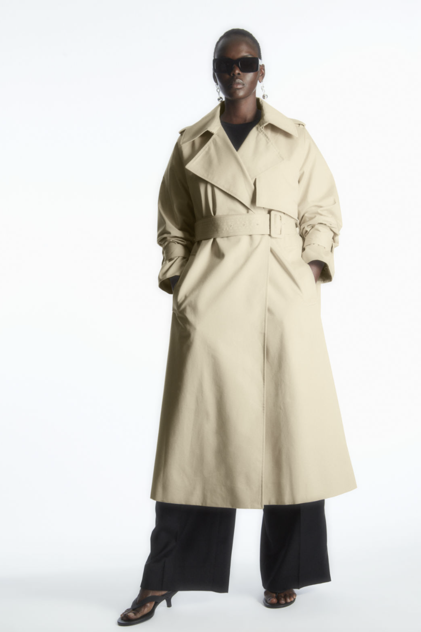 OVERSIZED BELTED TRENCH COAT 