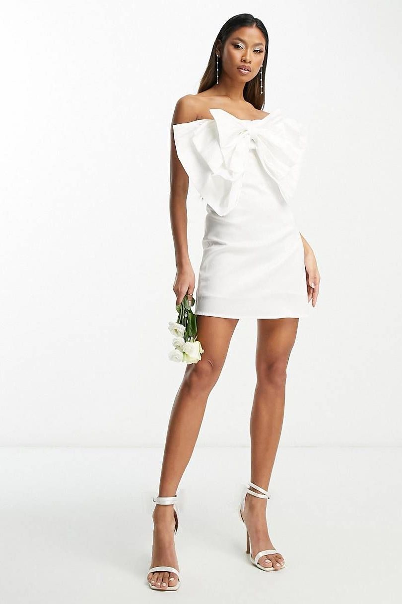 Elegant High Boat Neck Sleeveless Bodycon Mini Dress - White