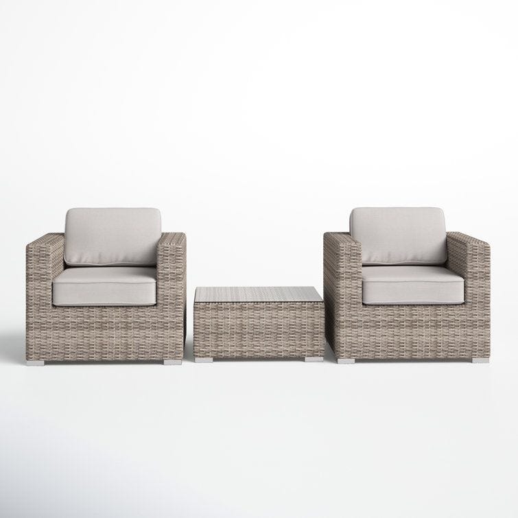 Cleo Three-Piece Rattan Seating Group