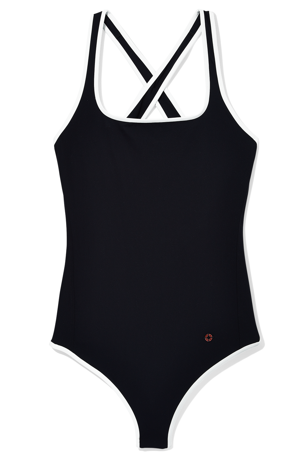 Contrast-Trim One-Piece Swimsuit