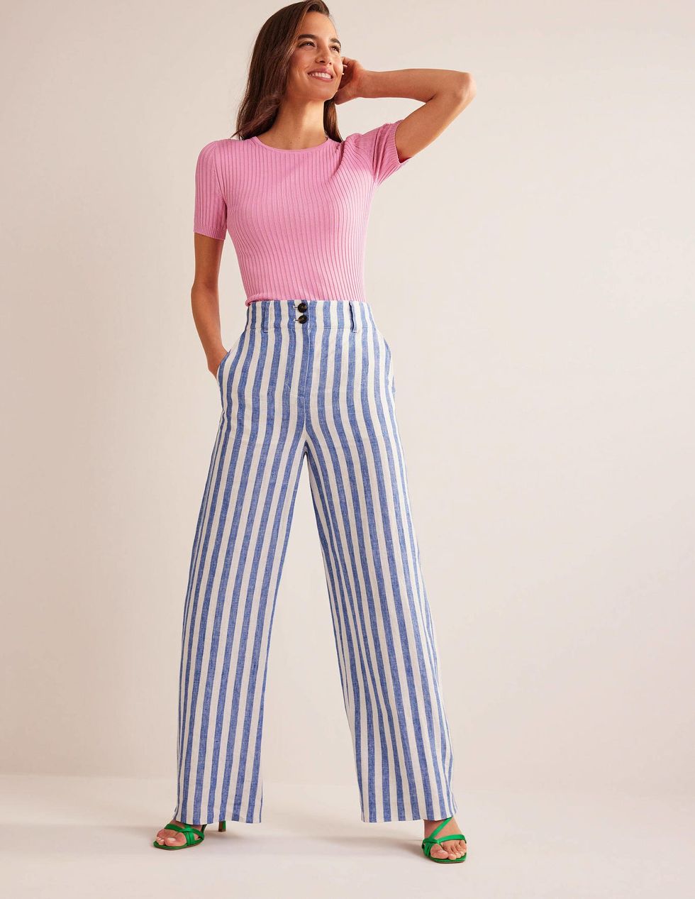 Womens Santorini Linen Trousers