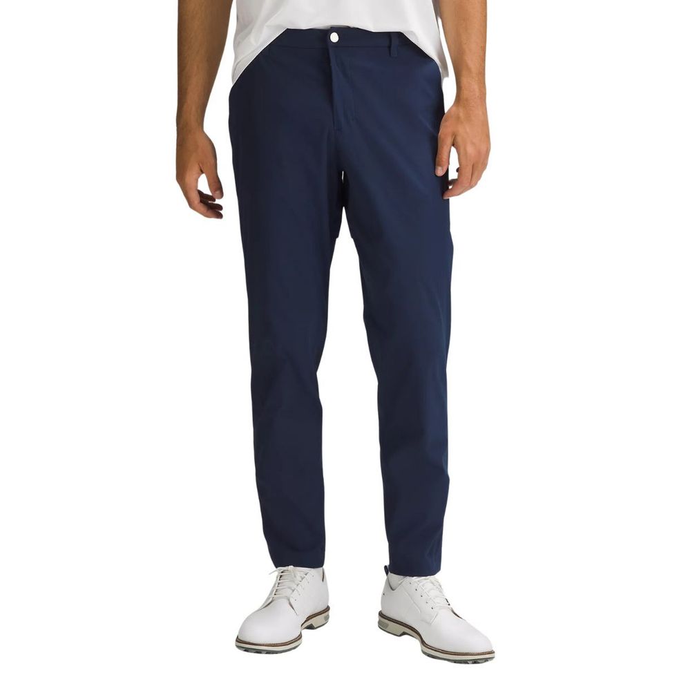 Navy Commission golf trousers, Lululemon
