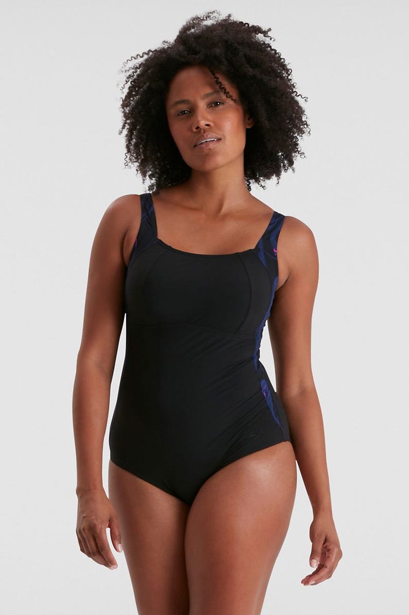 Lunalustre printed shaping swimsuit