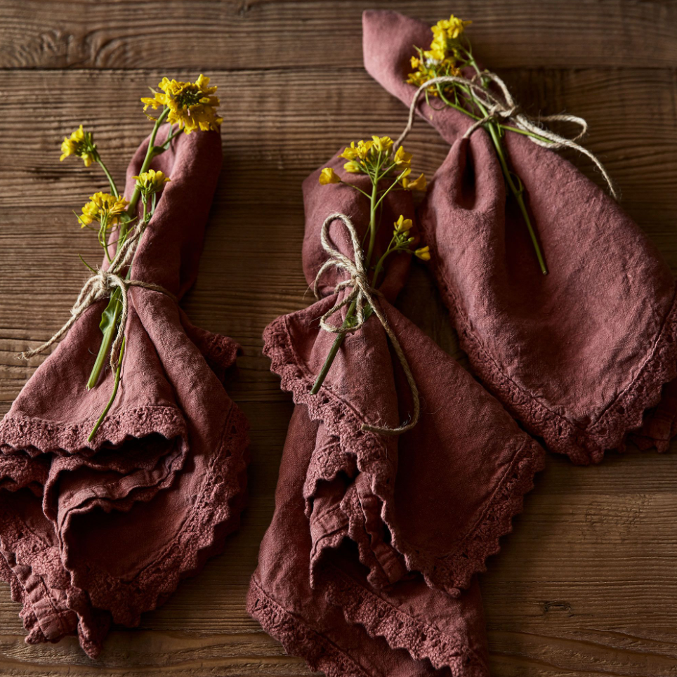 Linen Crochet Napkins