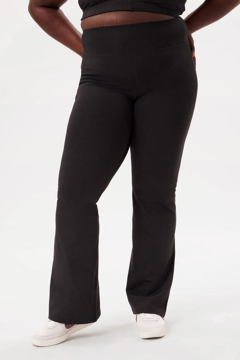 Black Ribbed Seamless Flare Tights  Leggings are not pants, Tights, Flares