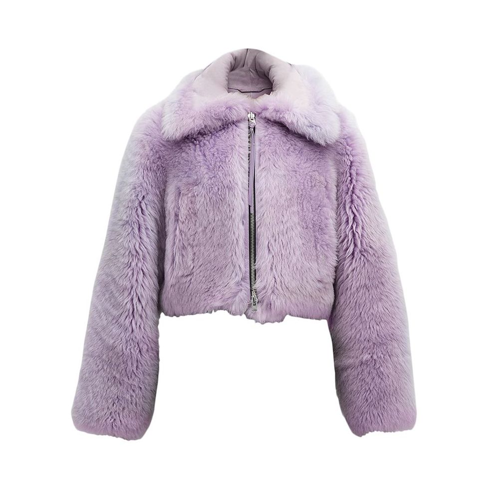 Tilly Dyed Shearling Crop Jacket