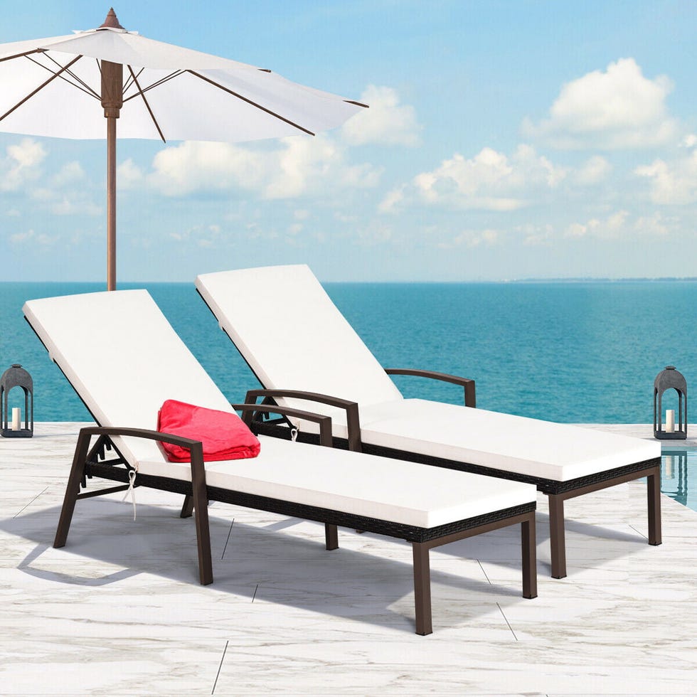 Patio Rattan Lounge Chair