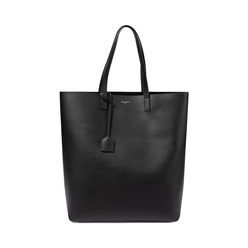 Leather Shopping Tote Bag 