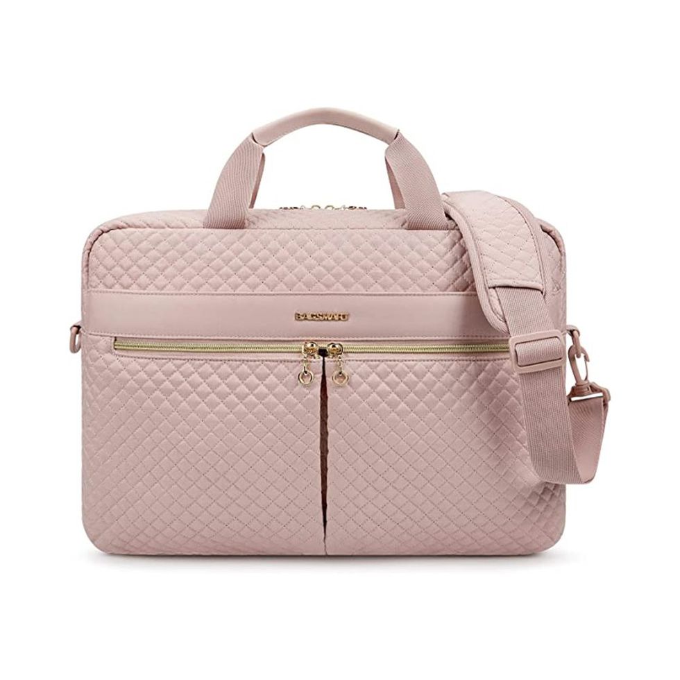 Brown colour checked design Laptop bag for men, stylish laptop bag