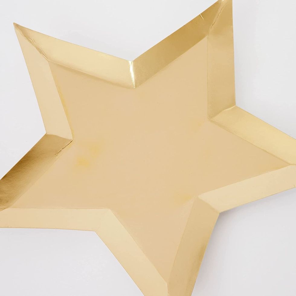 Gold Foil Star Plates (Set of 8)