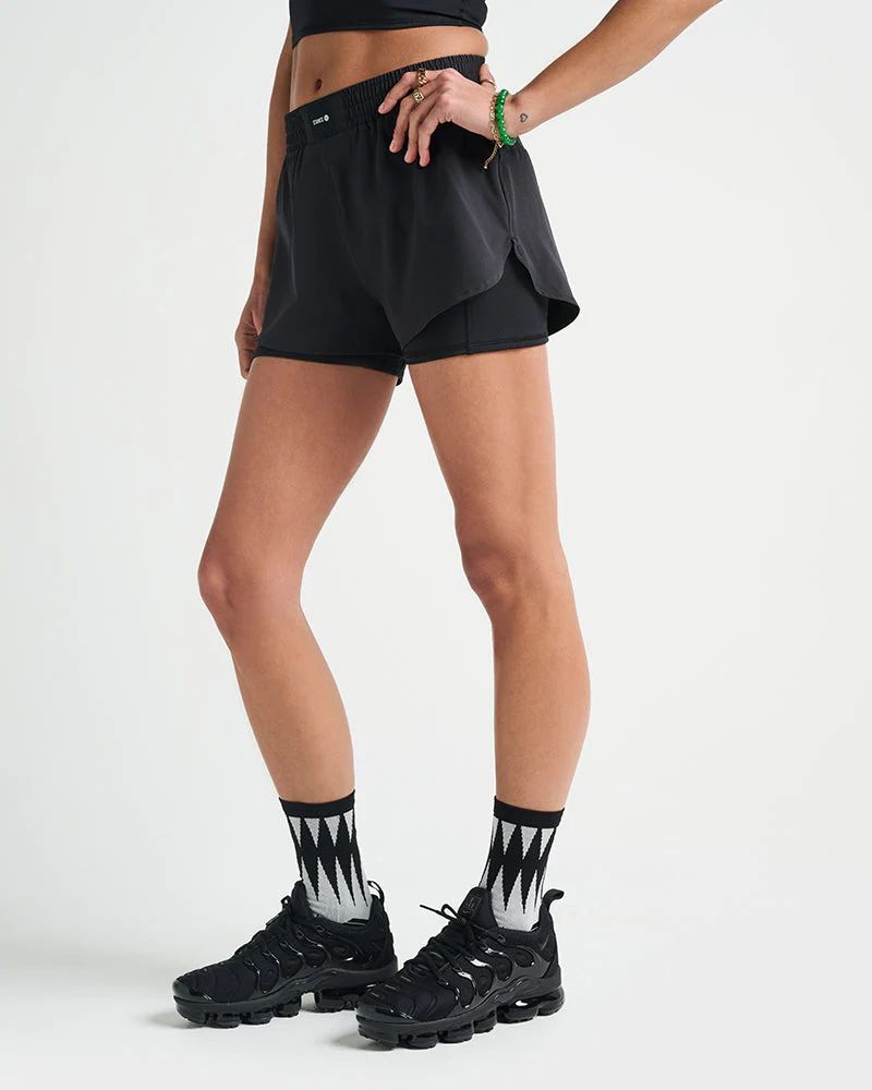 Black women's store running shorts