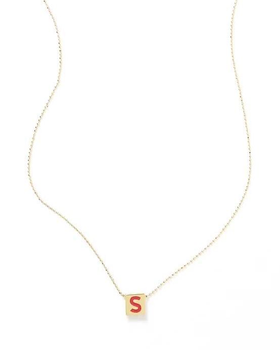 Initial This Gold-plated And Enamel Necklace 