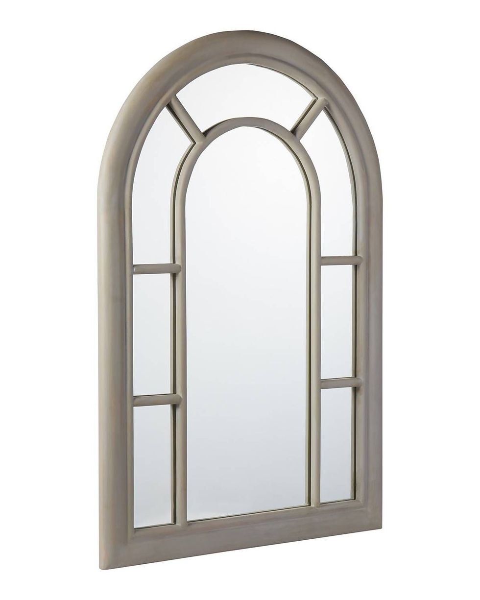 country living wooden arch mirror