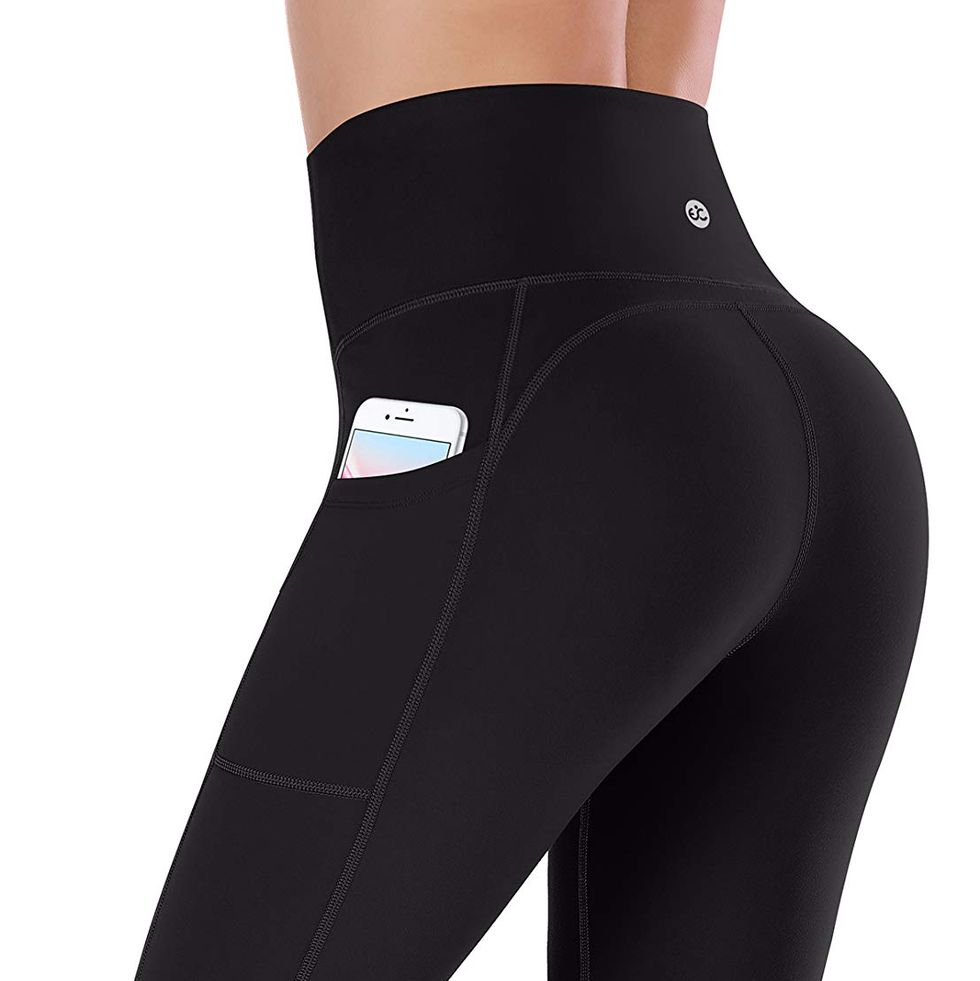 Quick Dry Spandex Running Leggings With Pockets With Pockets For