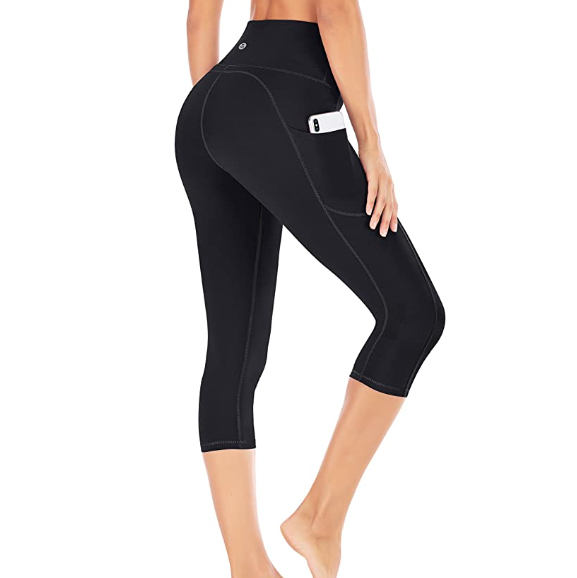 IUGA Yoga Pants with Pockets for Women High Waisted Capri Bootcut