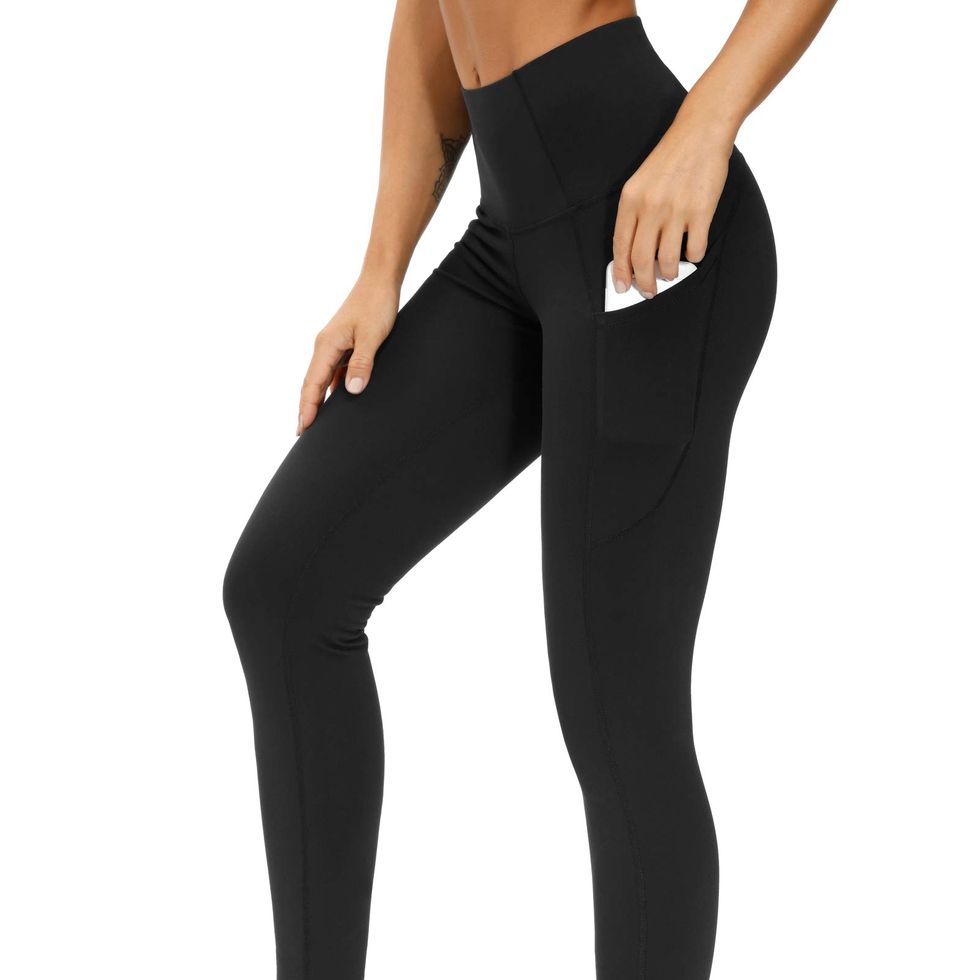 Women's High Waisted Leggings Workout Pants with Side Pockets 25 in